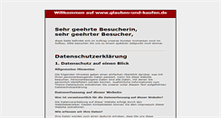 Desktop Screenshot of glauben-und-kaufen.de