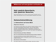 Tablet Screenshot of glauben-und-kaufen.de